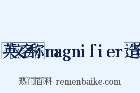 英文名称：magnifier造句是什么意思的图片